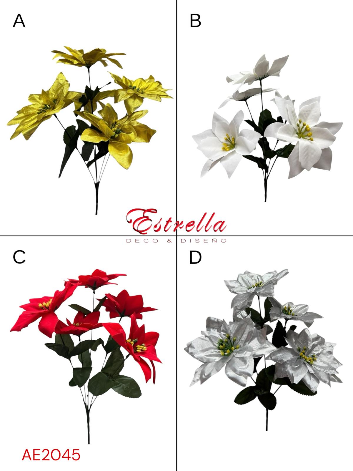 Ramo Estrella Federal Artificial x5 Cabecitas Estrella Deco