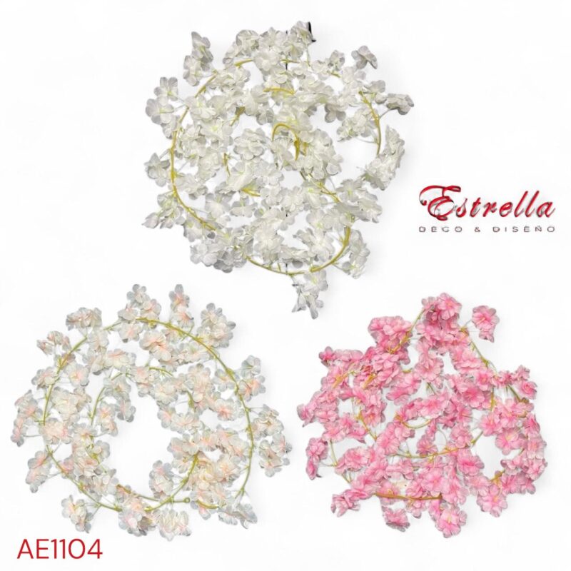 Guirnalda Artificial Flor de Cerezo 1.8m Estrella Deco
