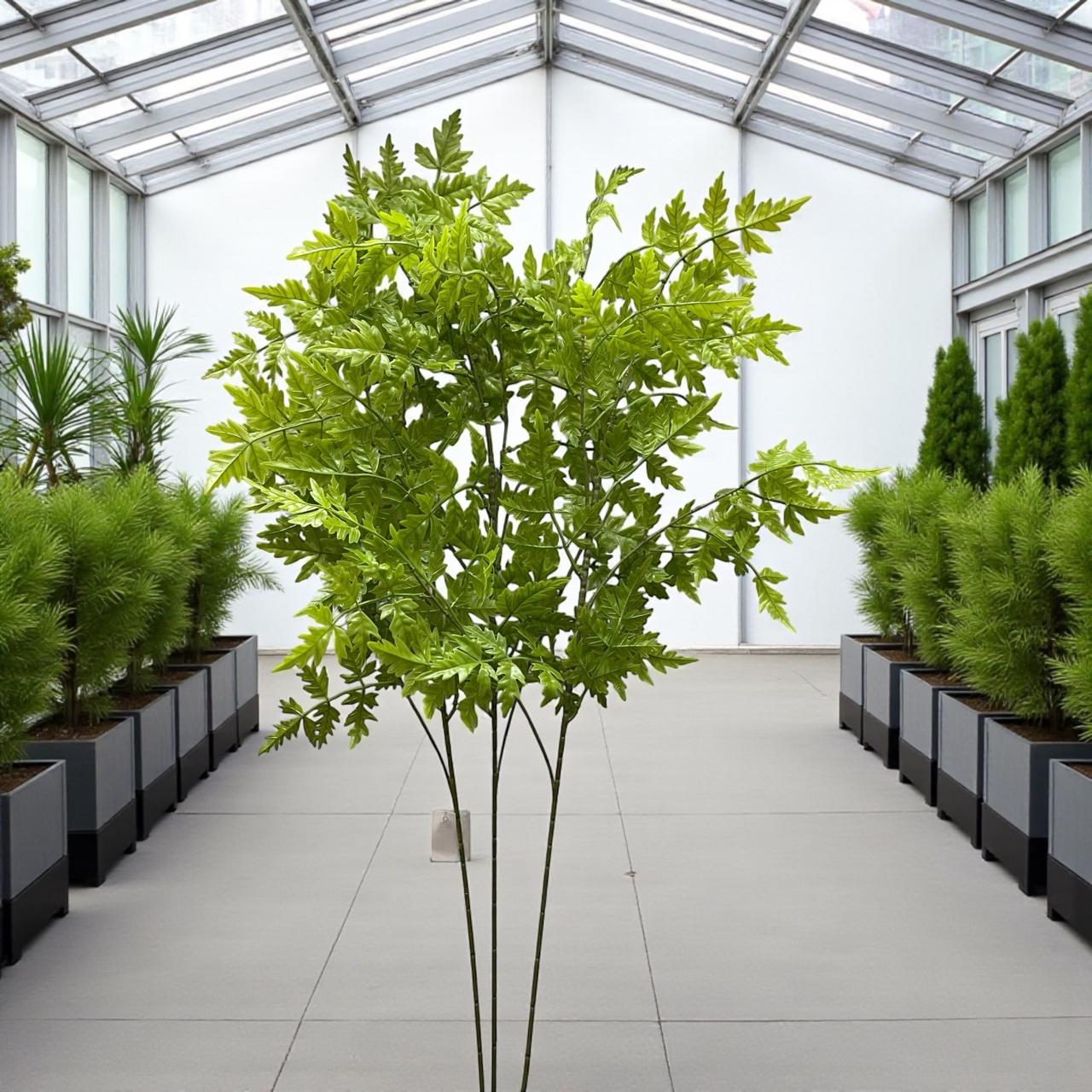 Ramo Vara Hoja Verde Helecho Artificial Realista 1m