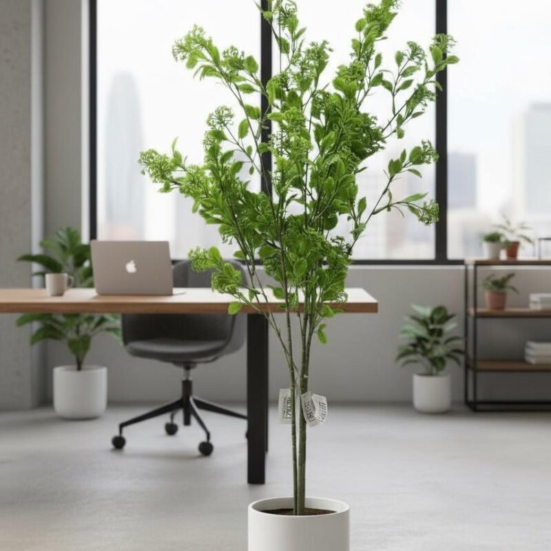 Ramo Vara Verde Jardin Vertical Artificial Realista 1m Estrella Deco