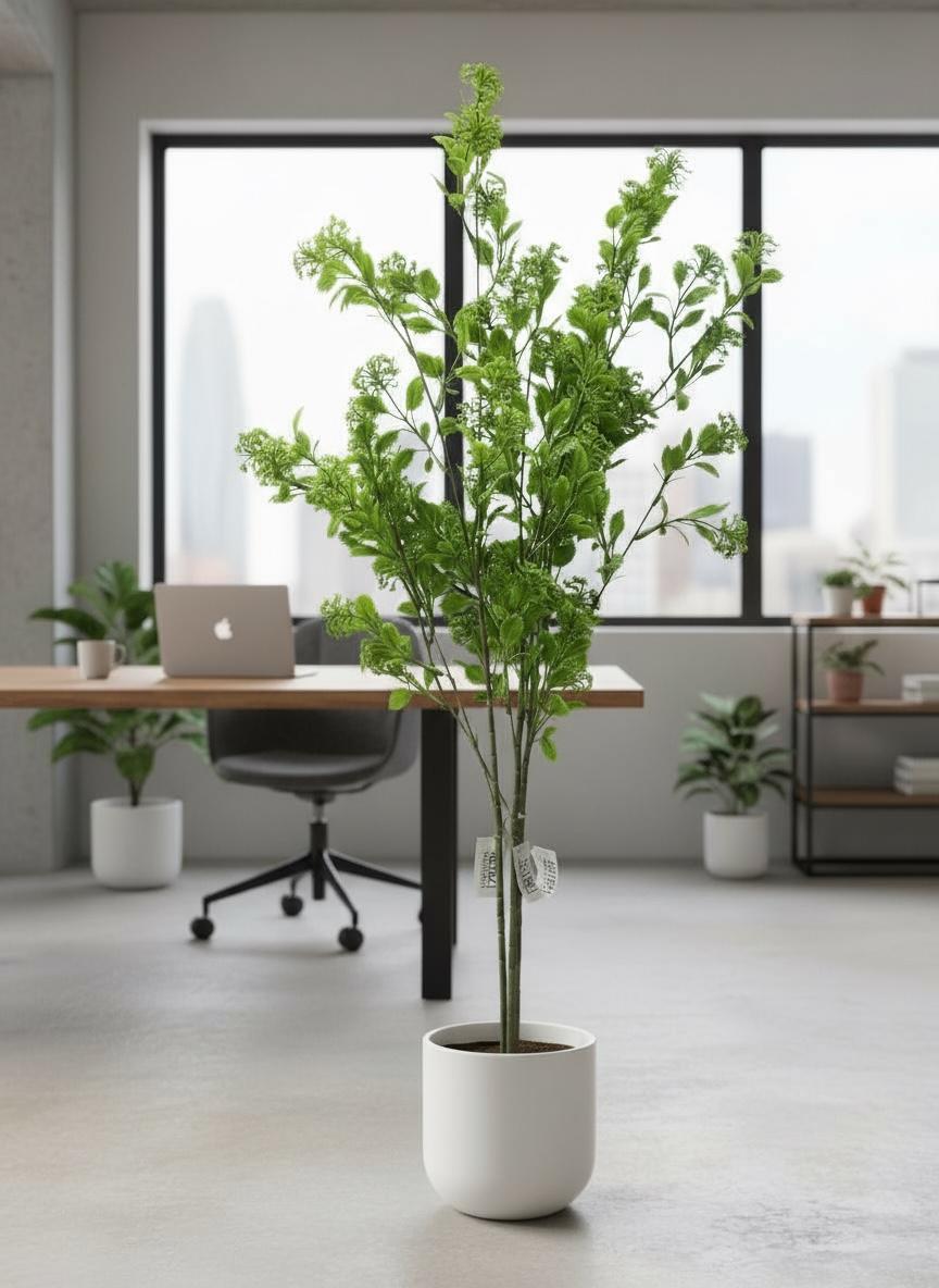 Ramo Vara Verde Jardin Vertical Artificial Realista 1m Estrella Deco