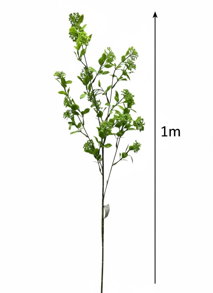 Ramo Vara Verde Jardin Vertical Artificial Realista 1m Estrella Deco - Imagen 4