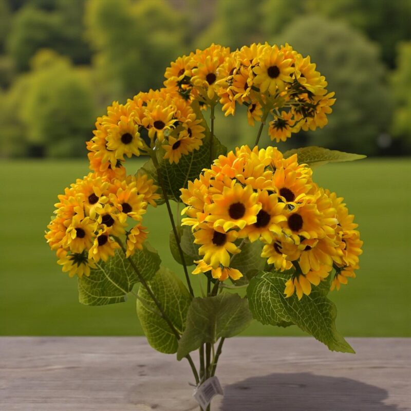 Ramo Vara Girasol Artificial 75cm x 78 cabecitas Estrella Deco