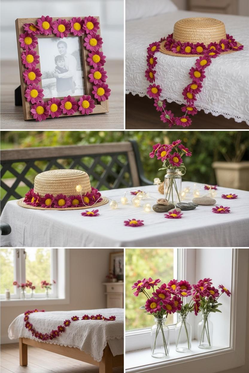 Flores Artificiales Tipo Margarita - Pack x 15 unidades Estrella Deco - Imagen 3