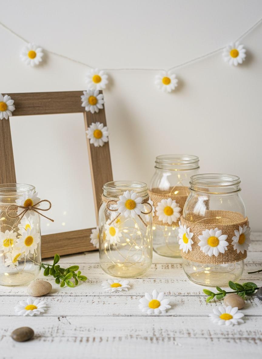 Flores Artificiales Tipo Margarita - Pack x 15 unidades Estrella Deco - Imagen 4