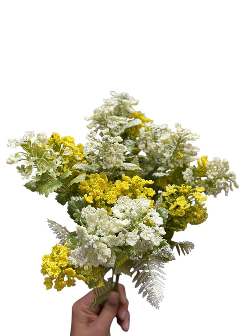 Ramo Artificial Gipsofila Premium Con Hoja Helecho Realista Estrella Deco - Imagen 7