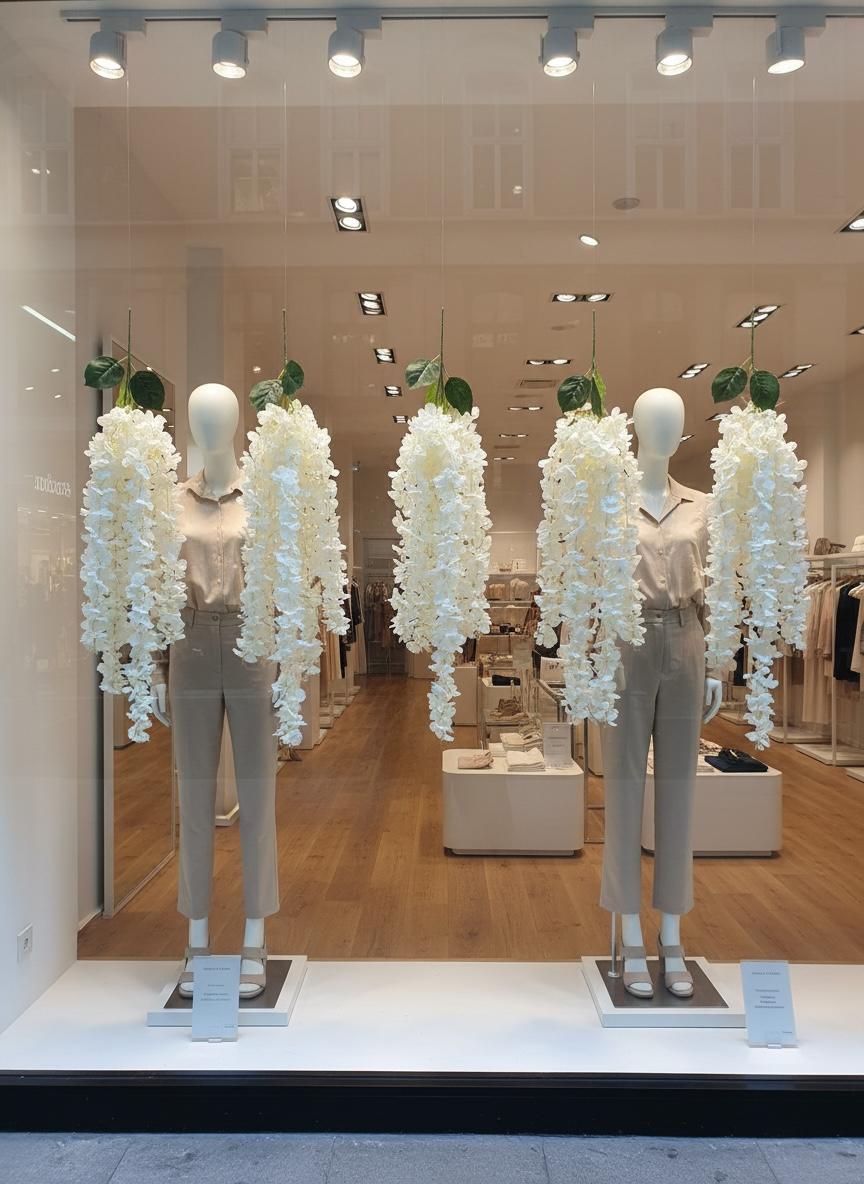 Ramo De Glicina Artificial 80cm - Colgante Decorativa Estrella Deco - Imagen 4