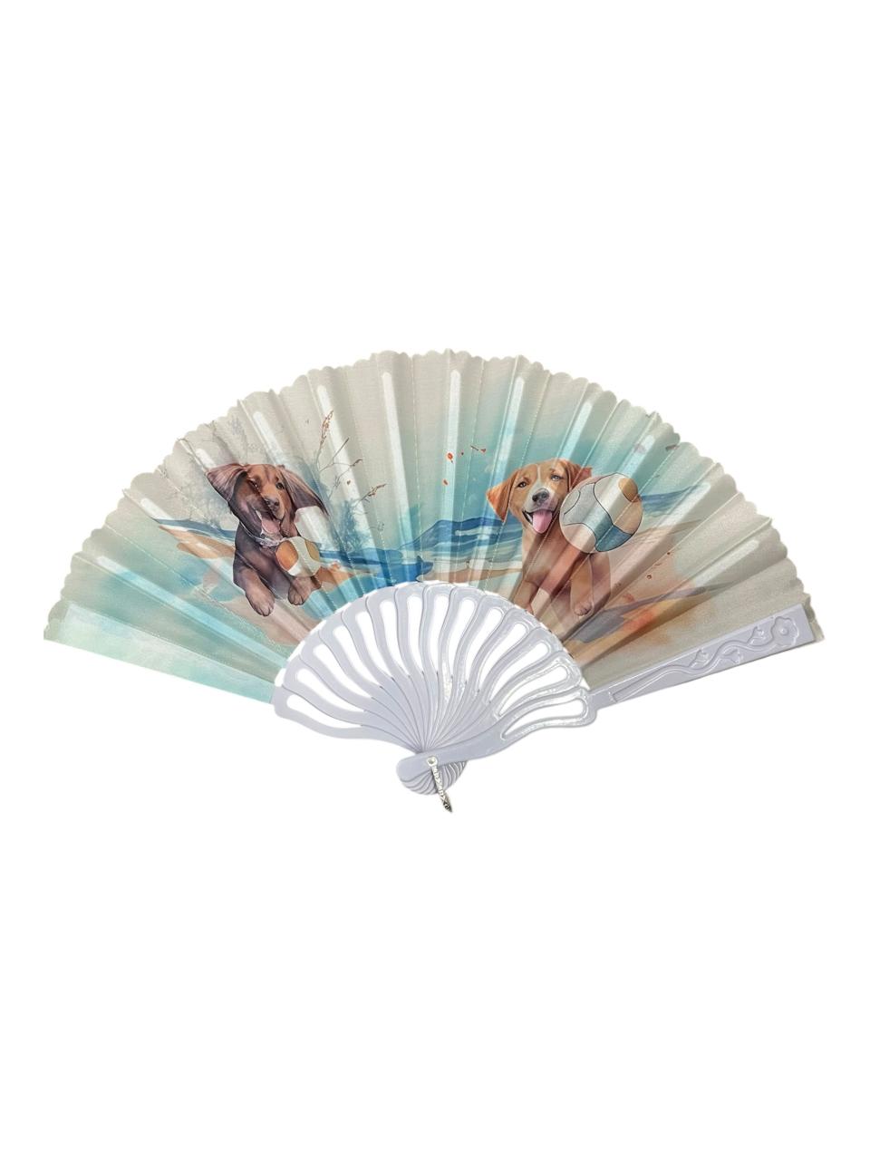 Abanicos Decorativos con Perros x 12 Estrella Deco - Imagen 8