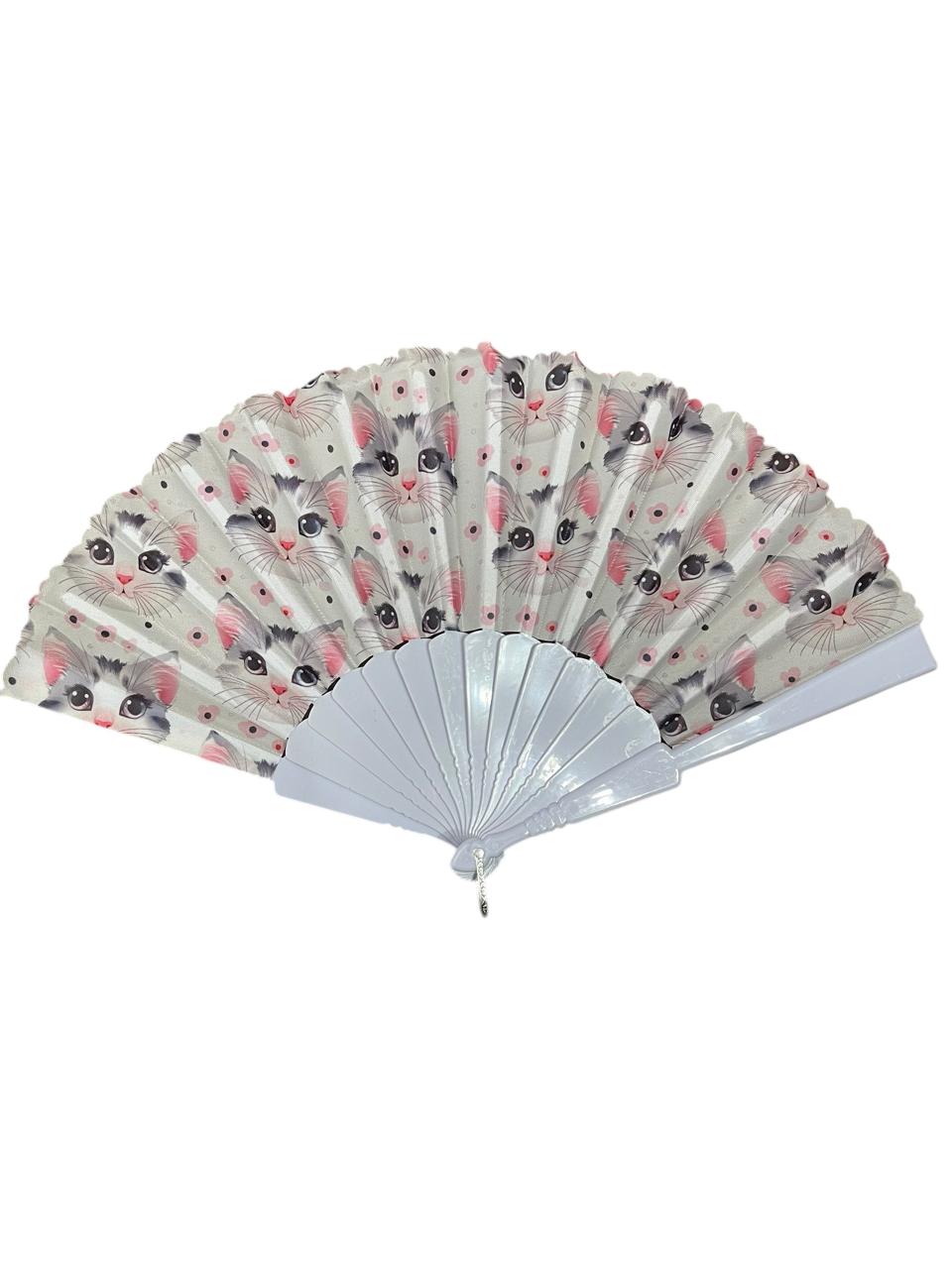Abanico con Gatos Gatitos Kawaii Plegable x 12 Verano Souvenir Estrella Deco - Imagen 9