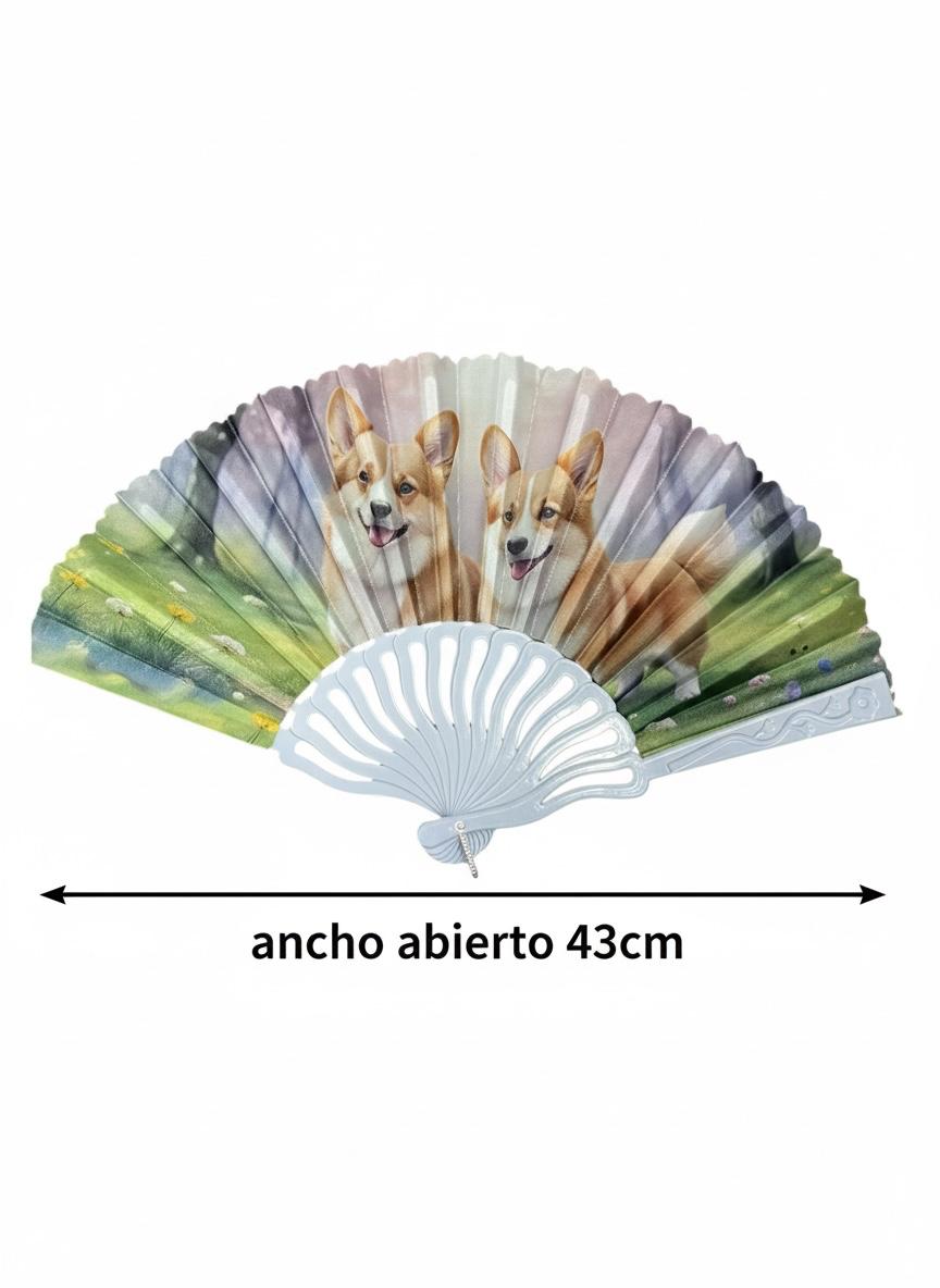 Abanicos Decorativos con Perros x 12 Estrella Deco - Imagen 3