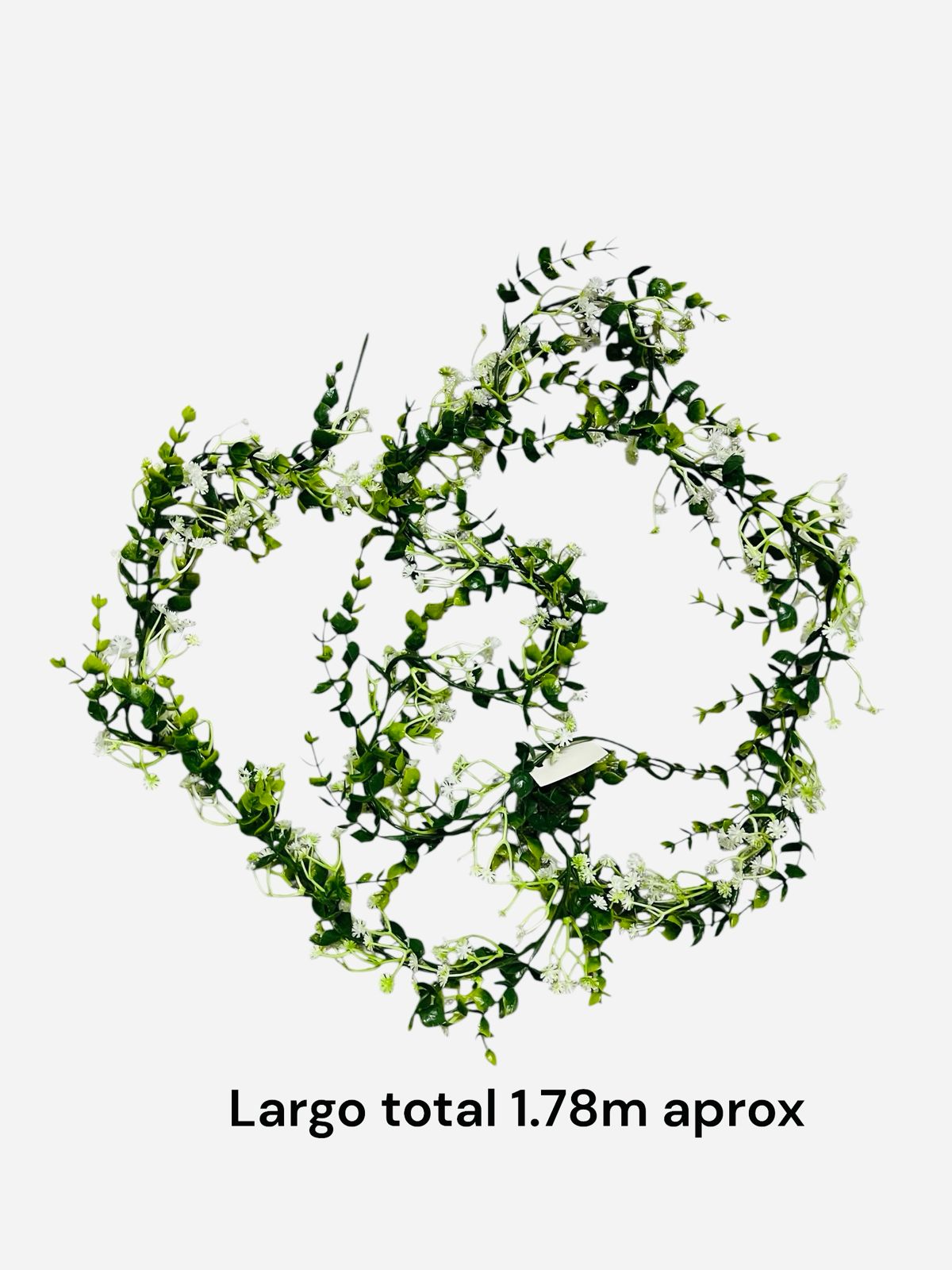 Guirnalda Gipsofila Con Hojas Verdes Enredadera Decorativa Estrella Deco - Imagen 6