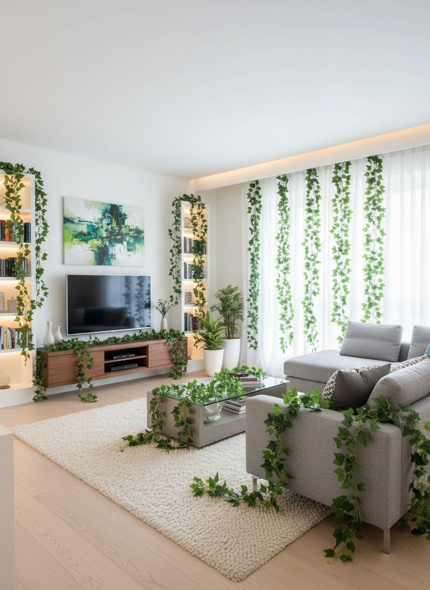 Enredaderas Verde Premium Artificial 1.8M Hojas Decorativas Para Pared y Eventos Estrella Deco - Imagen 13