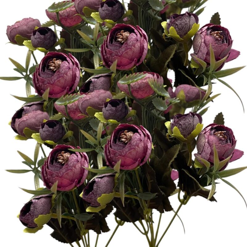 Ramo Flores Artificiales Peonias Deco Hogar Arreglo Floral Estrella Deco