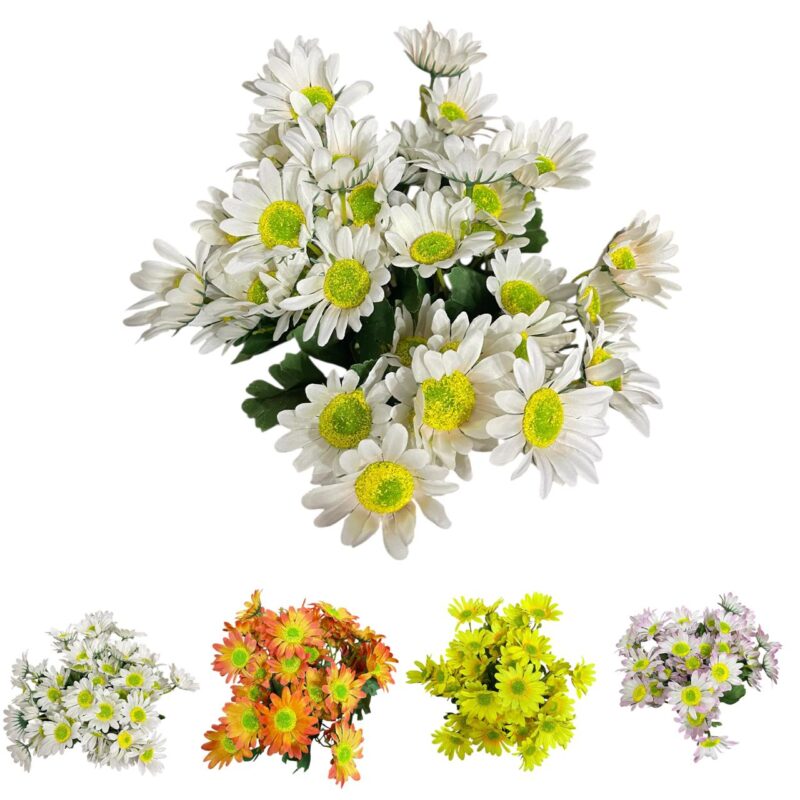 Ramo Artificial Margarita Premium x 15 cabecitas Estrella Deco