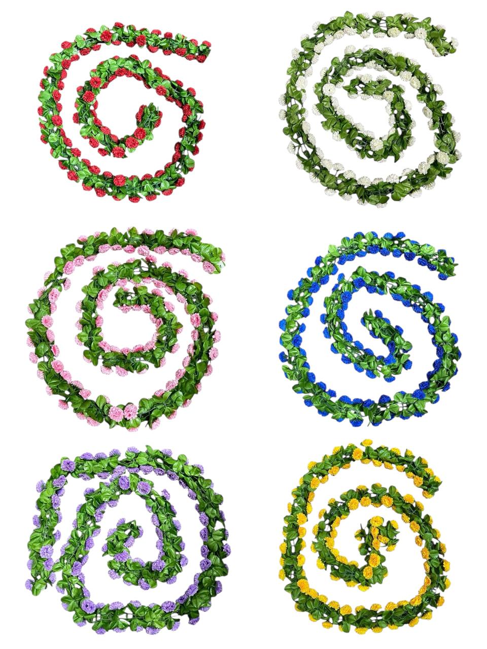 Guirnalda Flores artificiales Hortensias 112 cabecitas 2m Estrella Deco - Imagen 2