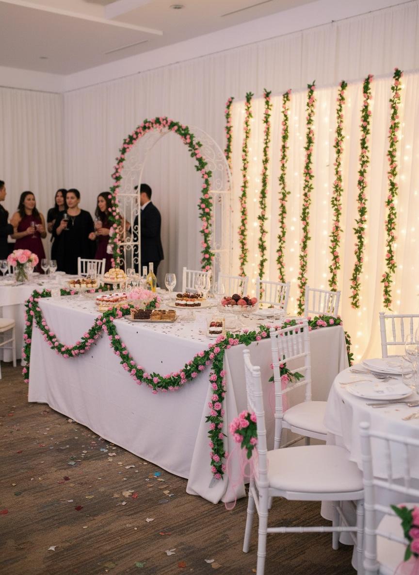 Guirnalda Flores artificiales Hortensias 112 cabecitas 2m Estrella Deco - Imagen 15