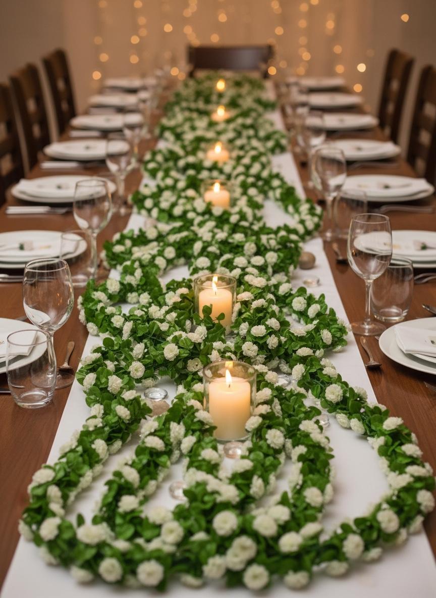 Guirnalda Flores artificiales Hortensias 112 cabecitas 2m Estrella Deco - Imagen 14