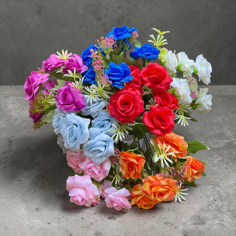 Ramo de Rosas artificiales realistas Decoracion Eventos 6 cabecitas 2218