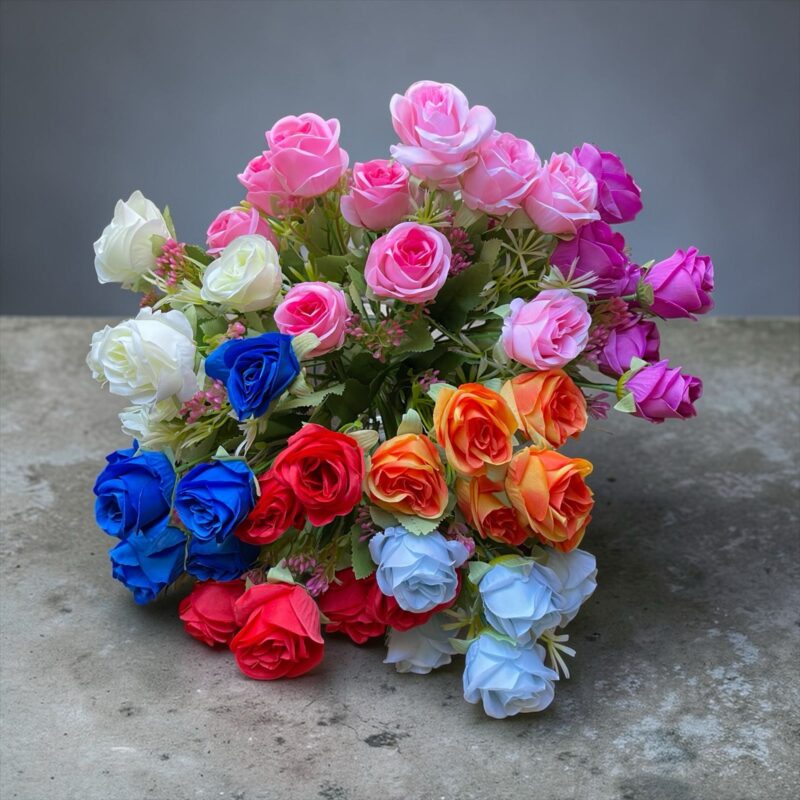 Ramo de Rosas artificiales realistas Decoracion Eventos 6 cabecitas 2217