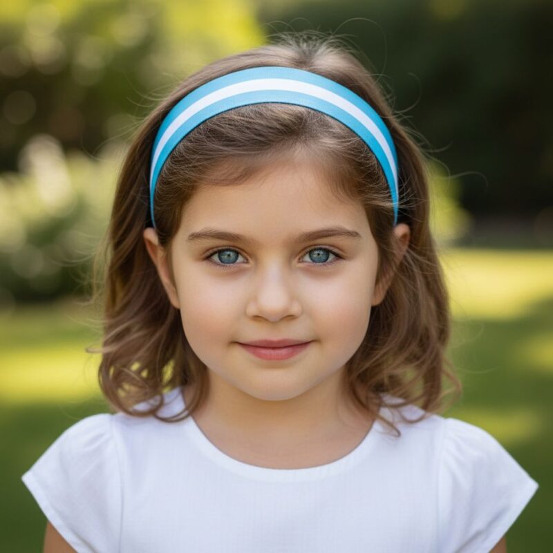 Pack x 12 Vincha Infantil Argentina Celeste Blanca Elástica Mundial Fútbol