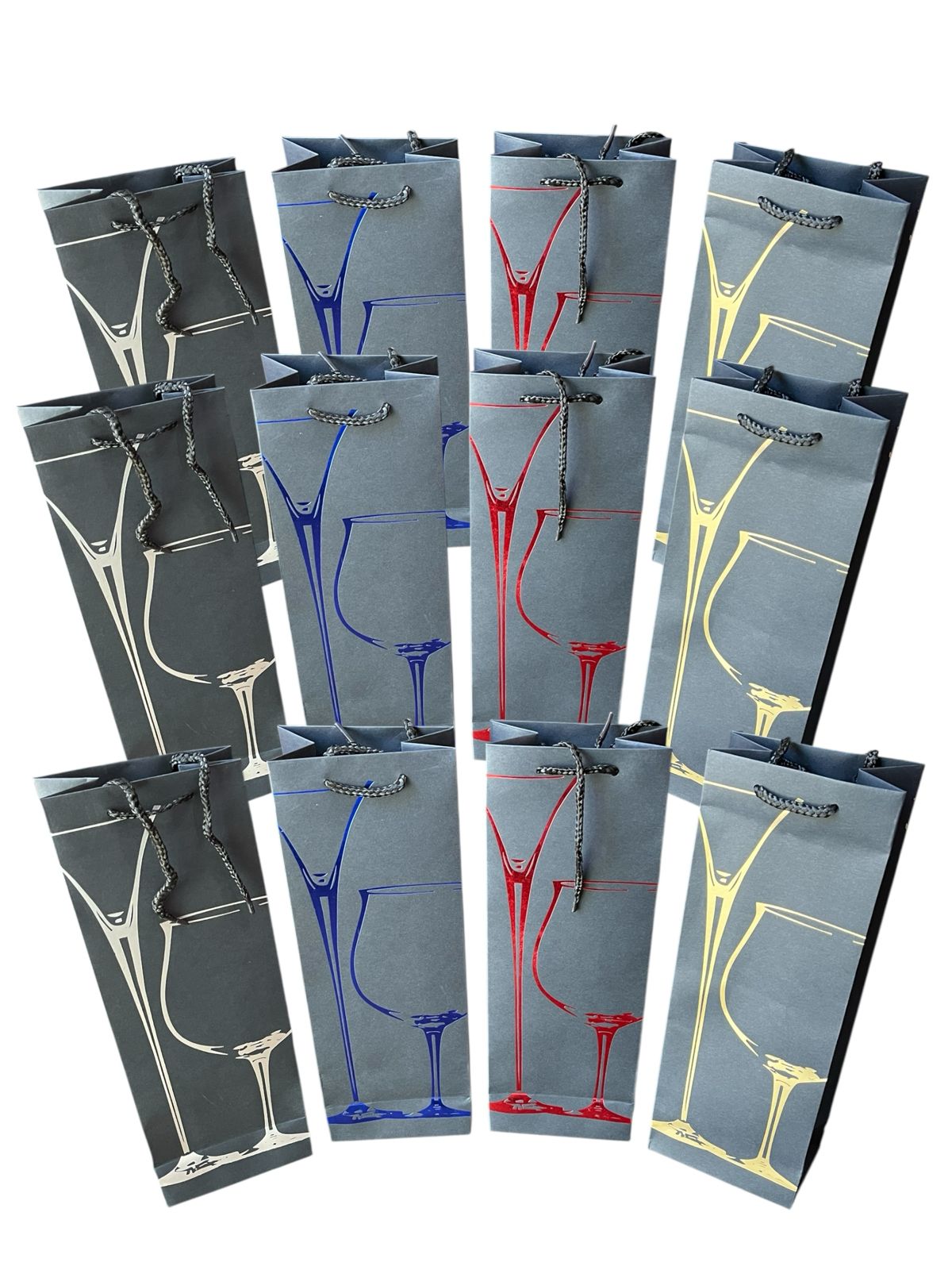 Pack x 12 Bolsas De Regalo Premium Para Vino 35x12x9cm - Imagen 2