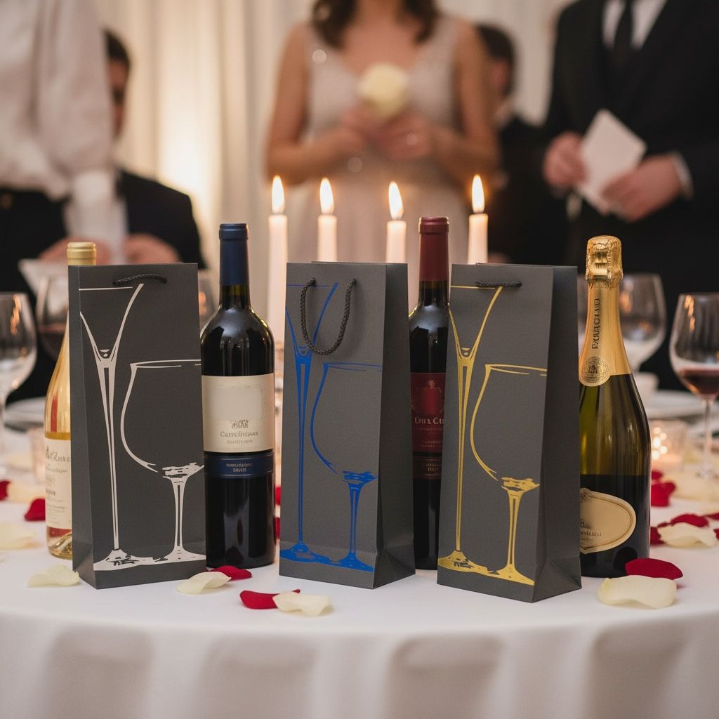 Pack x 12 Bolsas De Regalo Premium Para Vino 35x12x9cm - Imagen 3