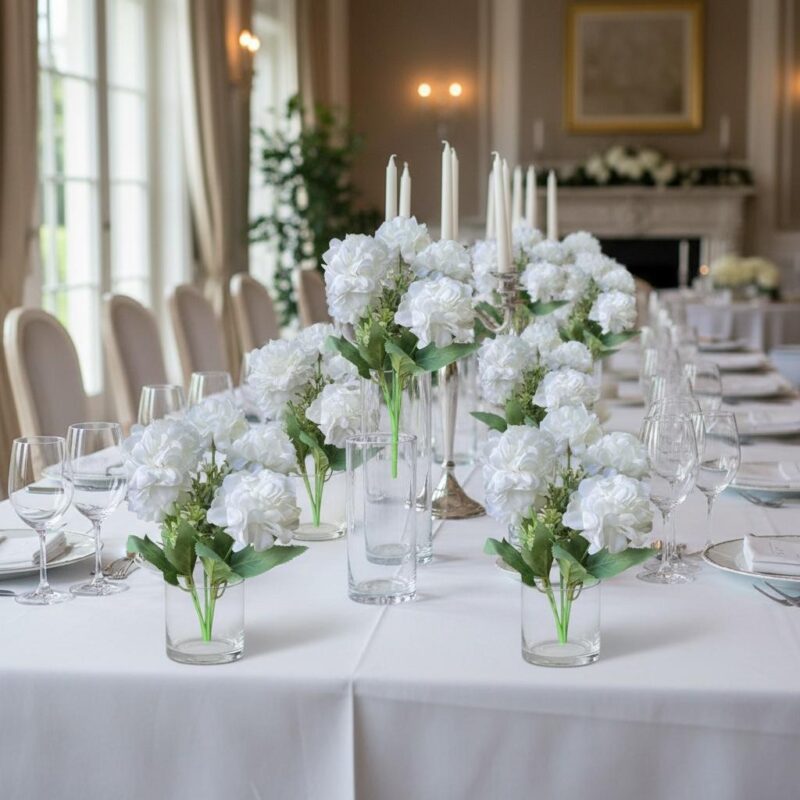 Pack X 3 Ramos Hortensia Artificial Premium Realista Deco