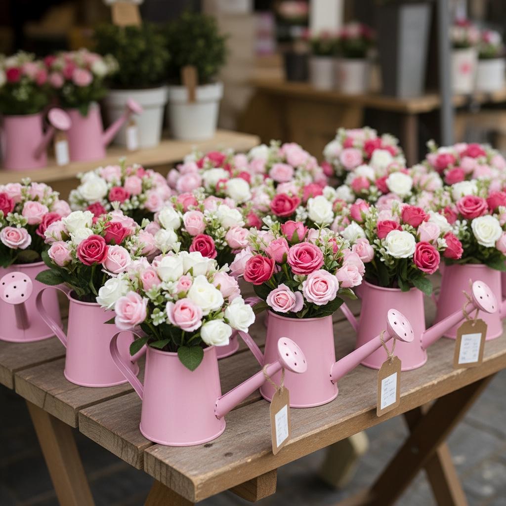 Souvenir Original Regadera Mini Metal Maceta Decorativa Eventos 15 Años Cumpleaños - Imagen 6