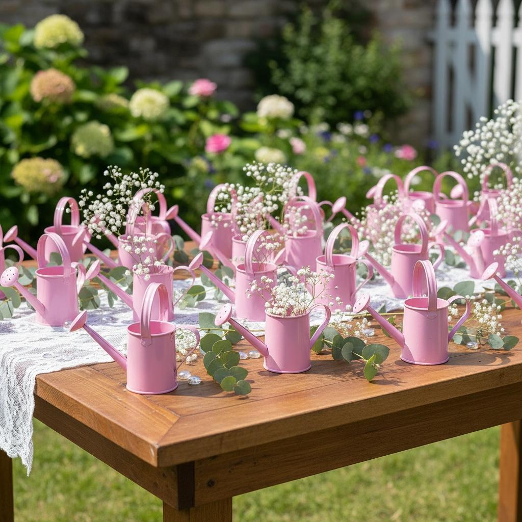 Souvenir Original Regadera Mini Metal Maceta Decorativa Eventos 15 Años Cumpleaños