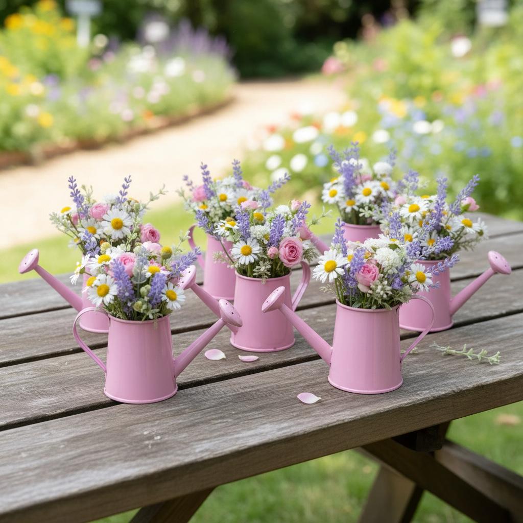 Souvenir Original Regadera Mini Metal Maceta Decorativa Eventos 15 Años Cumpleaños - Imagen 7