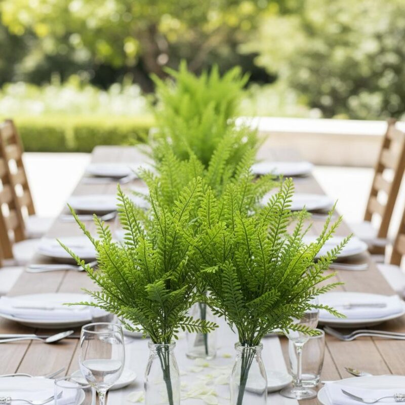 Helecho Artificial Follaje Decorativo Realista Planta Artificial Para Arreglos Y Decoración