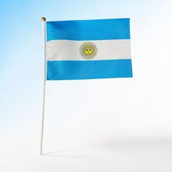 Banderines argentina tela c/palito