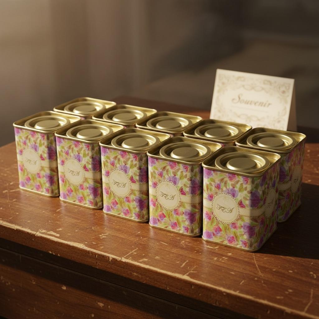 Mini Latas De Metal Para Té Especias Hierbas 5x5cm - Imagen 4