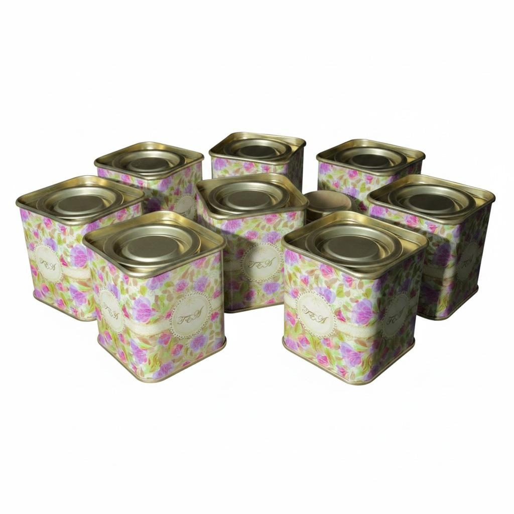 Mini Latas De Metal Para Té Especias Hierbas 5x5cm - Imagen 3
