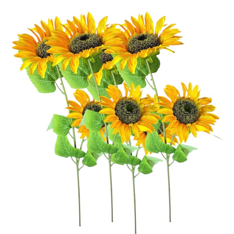 Vara Girasol Artificial x 2 Flores Decoración Florero